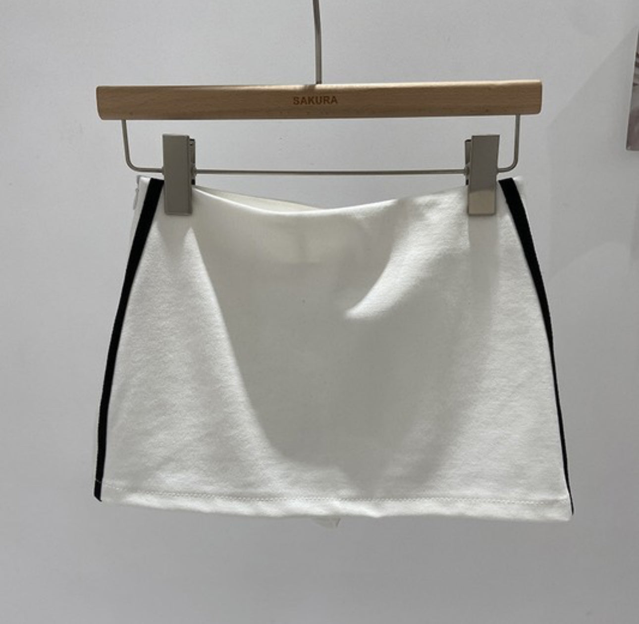 Stripes Mini Skirt (White)