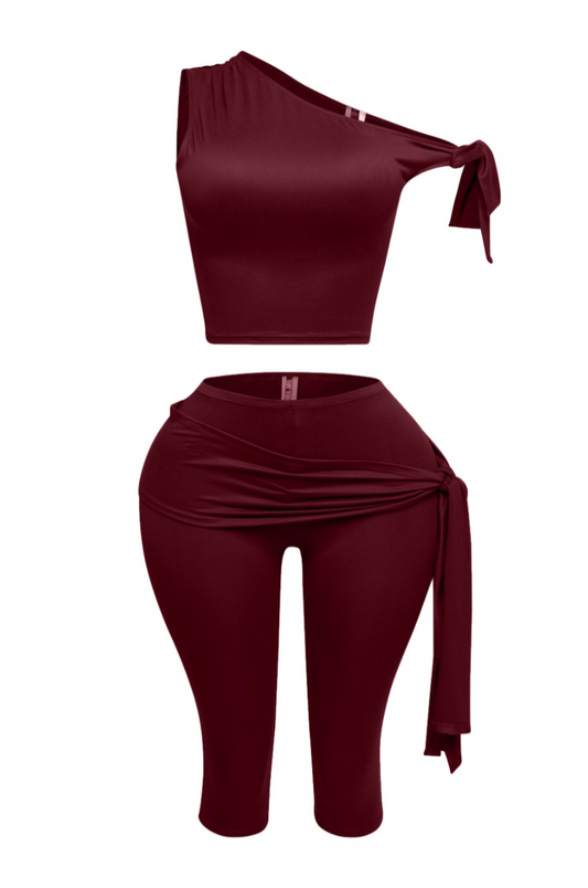 Off-shoulder Cropped Set